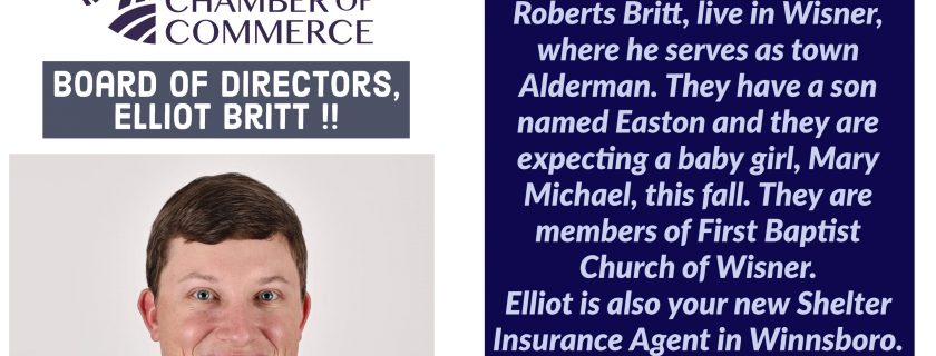 Chamber Welcomes New Board Member Elliot Britt!